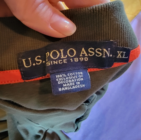 Lot of 2 US Polo Assn 100% cotton men's collared shirts. - Picture 6 of 11